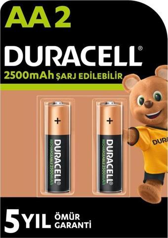 Duracell Şarjlı Kalem Pil (AA) 2500 MAH 1,2 V 2 Lİ