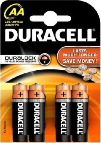 Duracell Alkalin Kalem Pil (AA) 4 LÜ Kartela