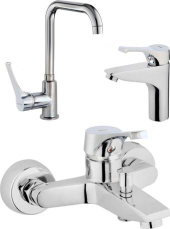 Penta Libra Serisi Banyo-Lavabo-Eviye Bataryası 3`Li Set 757576