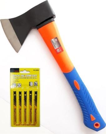 İşgör Makroyapı Fiber Saplı Balta Nacak Çekiç Balta 600 Gr Ve Soma Dekupaj Ucu 1 Pkt