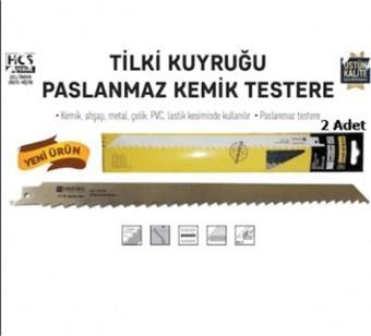 Meşem Kemik Kesme Tilki Kuyruğu Bıçağı Paslanmaz Körelmez 30 Cm 2 Adet