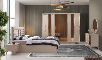 Avm 24 Dublin Yatak Odası-mdf-kumbeji-6 Kapaklı Ve Aynalı-bazasız Traversli