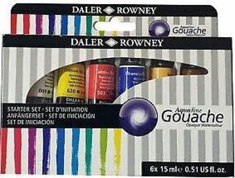 Daler Rowney Aquafine Gouache Set 6x15ml