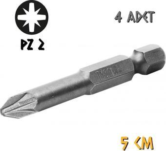 Kupa Tyson Vidalama Ucu Bits Uç - PZ2 Yıldız - 5 cm. - 4 Adet