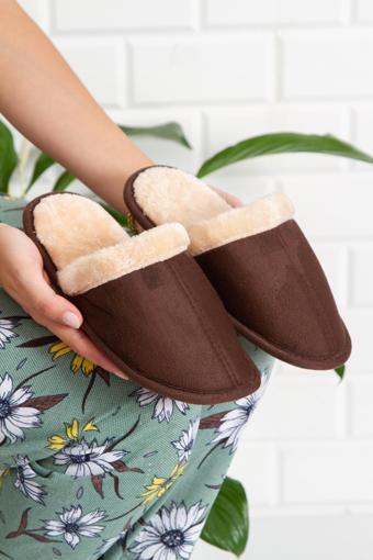 Modafrato Pufidi Kapalı Yünlü Unisex Ev Terliği Kışlık Terlik
