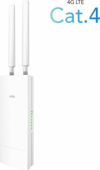 Cudy LT400 2,4GHz/5GHz 4Port Wi-Fi,4G LTE IP65 NonoSIM Destekli Outdoor Mobile Router 