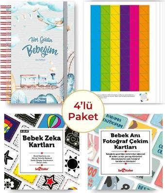 Bebek Anı Defteri Erkek Stickerlı + Çekim Ve Zeka Kartları Seti