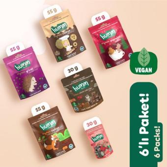 Humm Organic Organik Vegan Ara Öğün Atıştırmalık Paketi- 6 adet (6 çeşit)