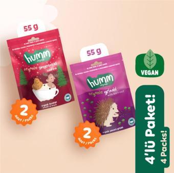 Humm Organic Organik Vegan Tatlı & Tuzlu Atıştırmalık Paketi - 55 G X 4 adet (2 çeşit)