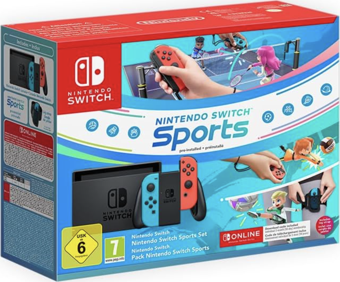 Nintendo Switch Sports Bundle Konsol Neon Red Blue Distribütör Garantili