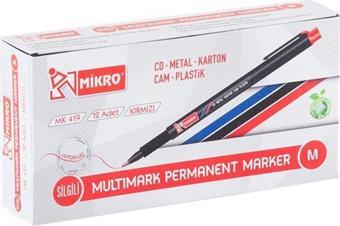 Mikro MK419 CD Kalemi Permanent M Kırmızı 12li Paket