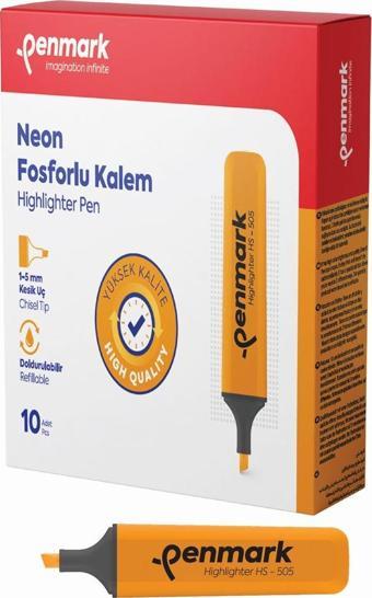 Penmark Neon Fosforlu Kalem Turuncu HS 505 03