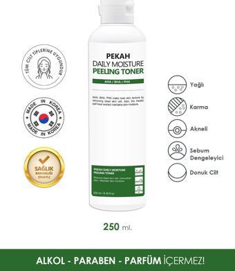 Pekah Akne Karşıtı Ve Gözenek Sıkılaştırıcı Aha Bha Pha Ve Çay Ağacı Içeren Peeling Tonik 250Ml