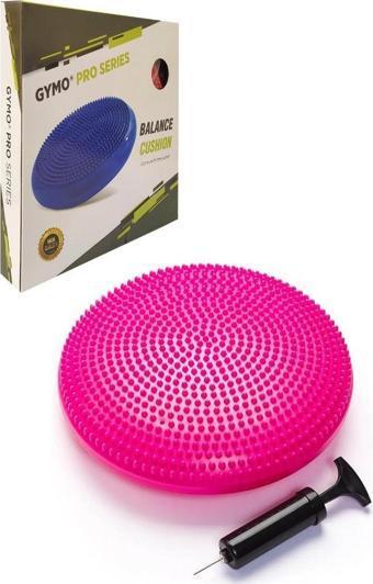 Gymo Pompalı Denge Yastığı Balance Disk Denge Pedi 33cm Pembe