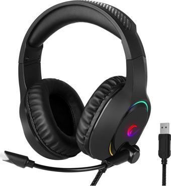 Rampage Bygame-X3 Siyah 7.1 USB Surround Rgb Işık Efektli Gaming Oyuncu Mikrofonlu Kulaklık