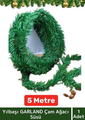 Doğal Görünüm Dekoratif Yeni Yıl Noel Yılbaşı Çam Ağacı Garland Süsü 5 Metre