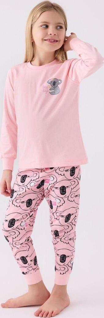 Rolypoly RP3491 Kız Çocuk Pembe Uzun Kol Pijama Takım