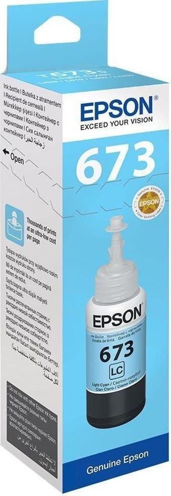 Epson T6735 Light Cyan Açık Mavi Şişe Mürekkep T67354A