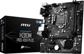 MSI H310M Pro-Vdh Plus Intel H310M 1151 Ddr4 2666M Anakart