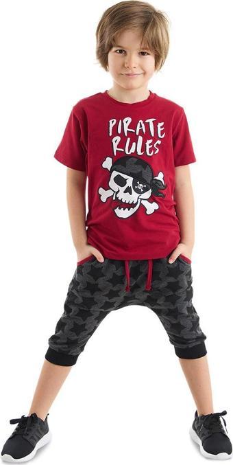 Korsan Kuralı Erkek Çocuk T-shirt Kapri Şort Takım