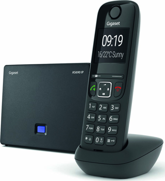 GİGASET AS690 IP Siyah Telsiz Dect Telefon 2" Ekran 150 Rehber