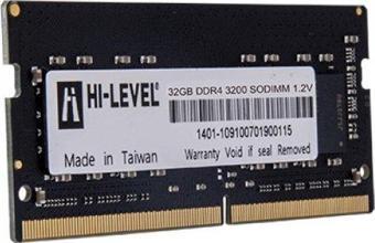 Hi-Level HLV-SOPC25600D4-32G 32GB (1x32GB) DDR4 3200MHz CL22 Notebook Ram (Bellek)