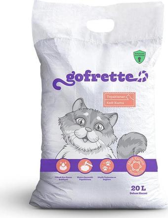 Gofrette Bentonit Natural Topaklanan Kedi Kumu 20 LT