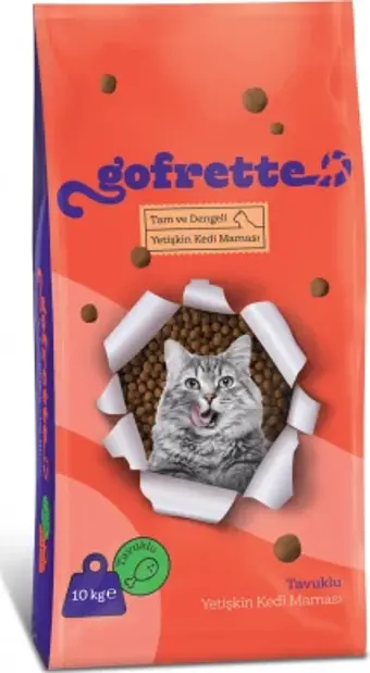 Gofrette Tavuklu Yetişkin Kedi Maması 10 Kg