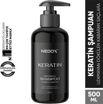 NEDOX Yıpranmış Saçlar Için Keratinli Saç Bakım Şampuanı 500 ml