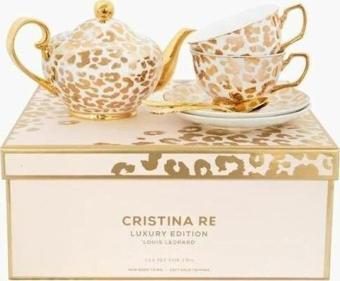 Cristina Re Luxury Louis Leopard Two Cup Teaset - Limited Edition