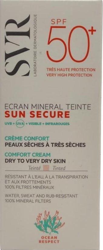 Sunsecure Ecran Mineral Renkli Spf50+ Güneş Kremi (Kuru ve Çok Kuru Ciltler) 50ml