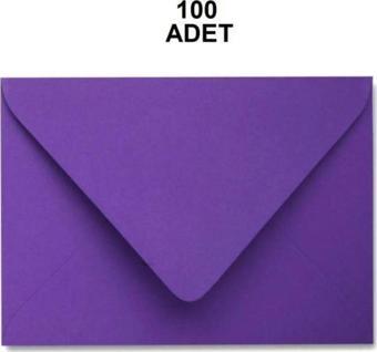 100 Adet Mor Renkli Küçük Zarf 7x9