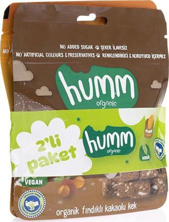 humm organic Organik Glutensiz Vegan Fındıklı, Kakaolu Kek ve Muzlu Kek 2x30 gr