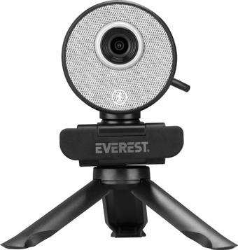 Everest SC-HD09 1080P Full HD Auto Tracking Harekete Duyarlı Mikrofonlu Siyah Usb Pc Kamera