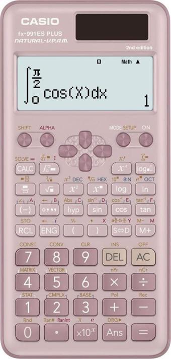 Casio FX-991ES Plus Pembe 2. Versiyon Bilimsel Fonksiyonlu Hesap Makinesi