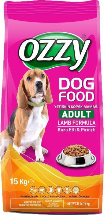 Ozzy Kuzu Etli ve Pirinçli Yetişkin Köpek Maması 15 KG