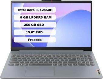 Lenovo Ideapad Slim 3 15IAH8 Intel Core I5 12450H 8gb 256GB SSD Freedos 15.6" Fhd Taşınabilir Bilgisayar 83ER0084TR