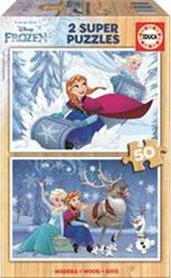 Educa 16802 Frozen 2X50 Parça Ahşap Puzzle 