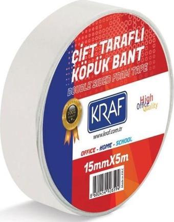 KRAF ÇIFT TARAFLI KÖPÜK BANT 15MMX5M 5015G