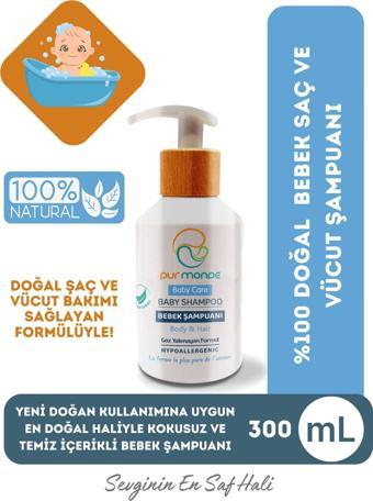 Pur Monde Doğal Bebek Saç Ve Vücut Şampuanı 300Ml Göz Yakmayan Formül