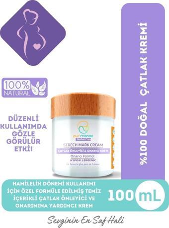 Pur Monde Doğal Çatlak Önleyici Krem ,Karın,Basen Ve Göğüs Bölgesi Için 100Ml