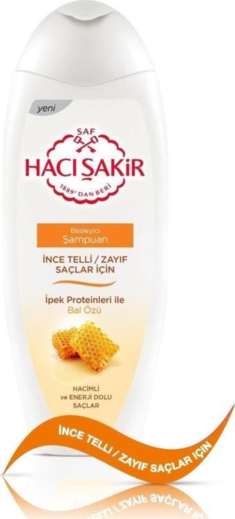 Hacı Şakir İnce Telli Saçlar İçin Bal Özlü Besleyici Şampuan 500 Ml