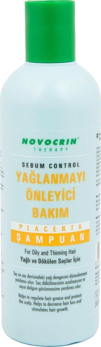 Novocrin Placenta Yağlı Ve Dökülen Saçlar Bakım Şampuanı 300Ml