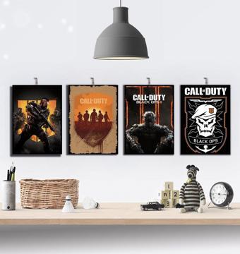 Call of Duty 4 Parçalı Ahşap Tablo Seti : 15x21cm