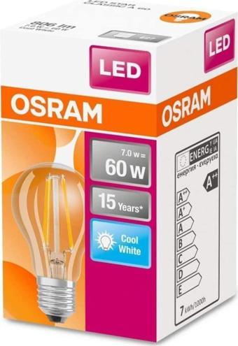 OSRAM LED FLAMENT 6W KIRIK BEYAZ IŞIK E27