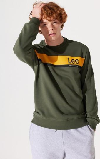 Lee Erkek Bisiklet Yaka Sweatshirt