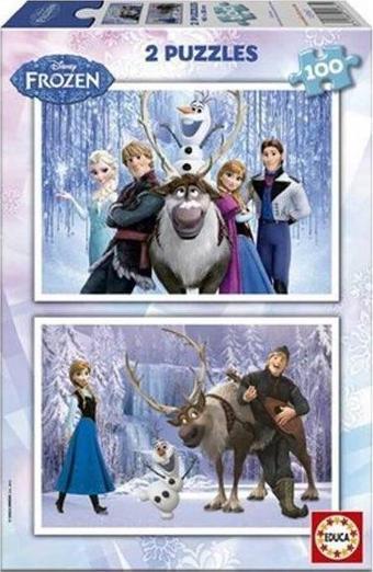 Educa 15767 Frozen İkili 100'er Parça Puzzle