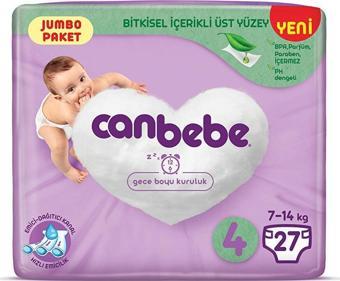 Canbebe Maxi 4 Beden Jumbo Paket Bebek Bezi 27 Adet