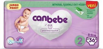 Canbebe Mini 2 Beden Jumbo Paket Bebek Bezi 36 Adet