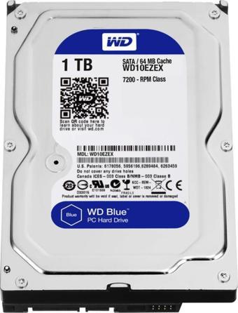 WD Caviar Blue 3.5'' SATA 3 1TB 7200rpm 64MB